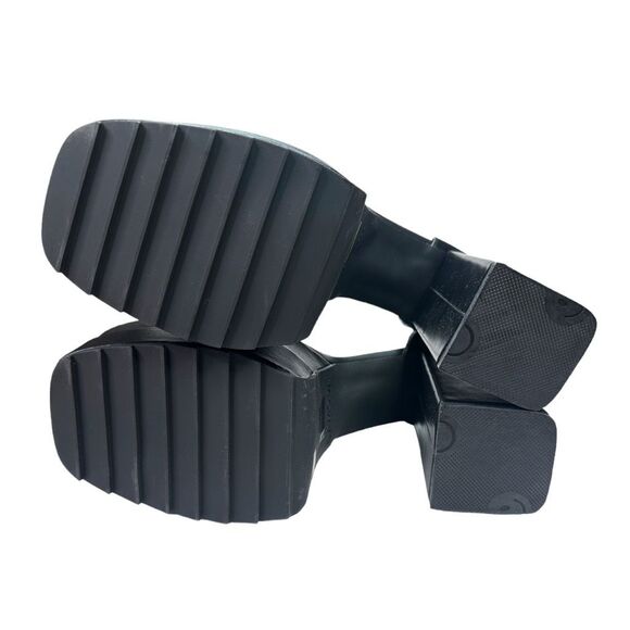 Lamoda x Dolls Kill Black Just Coz Platform Sandals -  Size 9 - Picture 7 of 7